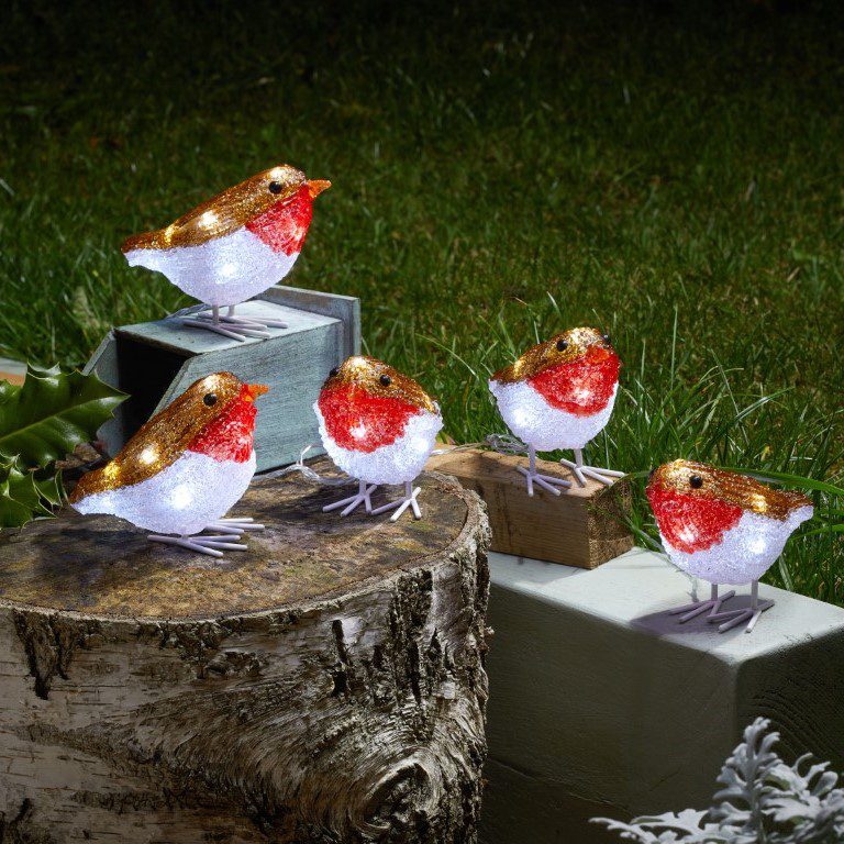 Three Kings Set of 5 Robin Christmas Lights 5050642084031